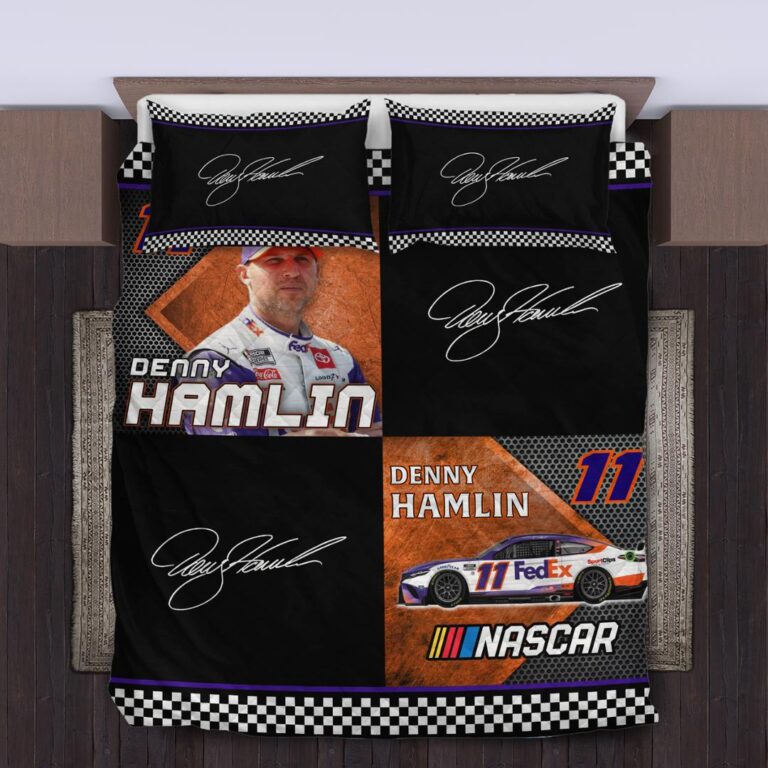 Nascar store - Loyal fans of Denny Hamlin's Bedding Duvet Cover + 1/2 Pillow Cases,Quilt + 1/2 Pillow Cases:vintage nascar racing suit,uniform,apparel,shirts,merch,hoodie,jackets,shorts,sweatshirt,outfits,clothes