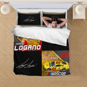 Nascar store - Loyal fans of Joey Logano's Bedding Duvet Cover + 1/2 Pillow Cases,Quilt + 1/2 Pillow Cases:vintage nascar racing suit,uniform,apparel,shirts,merch,hoodie,jackets,shorts,sweatshirt,outfits,clothes