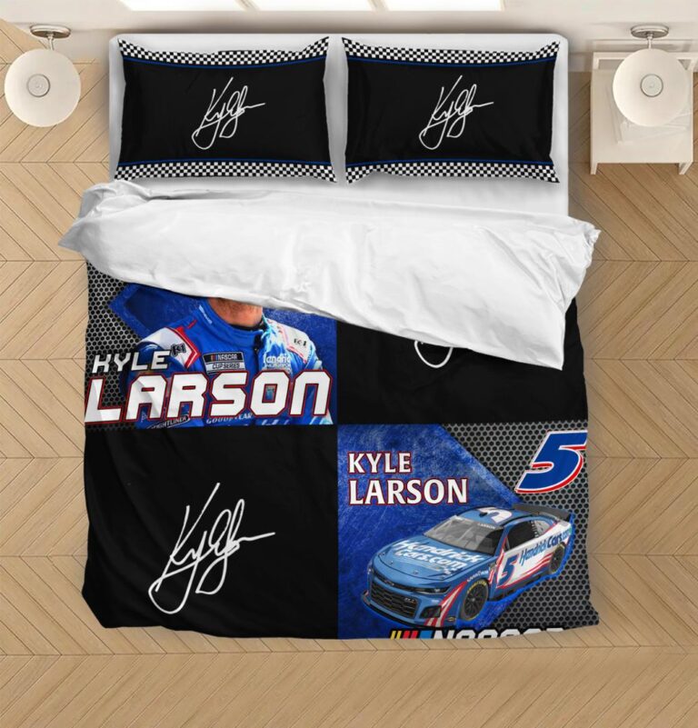 Nascar store - Loyal fans of Kyle Larson's Bedding Duvet Cover + 1/2 Pillow Cases,Quilt + 1/2 Pillow Cases:vintage nascar racing suit,uniform,apparel,shirts,merch,hoodie,jackets,shorts,sweatshirt,outfits,clothes