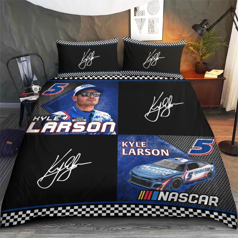 Nascar store - Loyal fans of Kyle Larson's Bedding Duvet Cover + 1/2 Pillow Cases,Quilt + 1/2 Pillow Cases:vintage nascar racing suit,uniform,apparel,shirts,merch,hoodie,jackets,shorts,sweatshirt,outfits,clothes