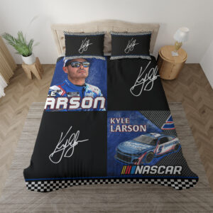 Nascar store - Loyal fans of Kyle Larson's Bedding Duvet Cover + 1/2 Pillow Cases,Quilt + 1/2 Pillow Cases:vintage nascar racing suit,uniform,apparel,shirts,merch,hoodie,jackets,shorts,sweatshirt,outfits,clothes