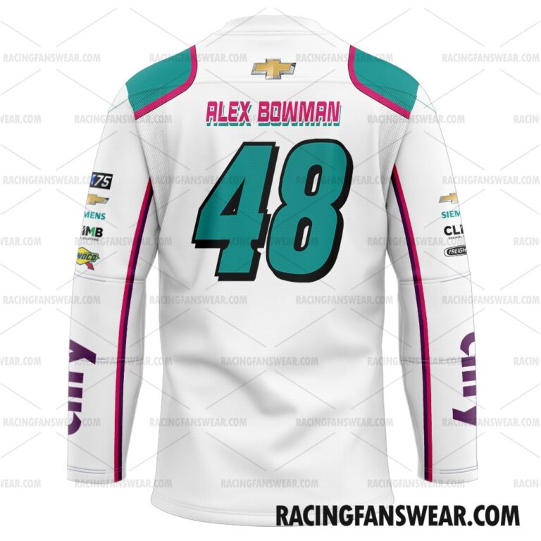 Nascar store - Loyal fans of Alex Bowman's Unisex Baseball Jerseys,Kid Baseball Jerseys,Youth Baseball Jerseys,Men's Hockey Jerseys,WoMen's Hockey Jerseys,Youth's Hockey Jerseys:vintage nascar racing suit,uniform,apparel,shirts,merch,hoodie,jackets,shorts,sweatshirt,outfits,clothes