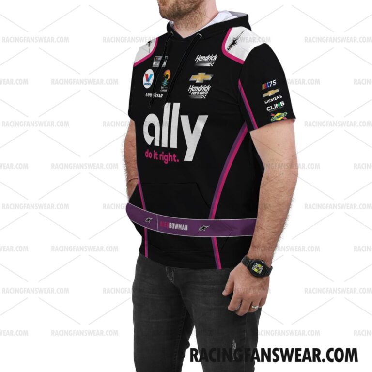 Nascar store - Loyal fans of Alex Bowman's Bomber Jacket,Unisex Thick Coat,Unisex Sleeveless Hoodie,Unisex Hooded T-Shirt,Kid Sleeveless Hoodie,Kid Hooded T-Shirts,Kid Thick Coat:vintage nascar racing suit,uniform,apparel,shirts,merch,hoodie,jackets,shorts,sweatshirt,outfits,clothes