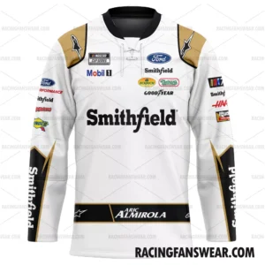 Nascar store - Loyal fans of Aric Almirola's Men's Hockey Jerseys,WoMen's Hockey Jerseys,Youth's Hockey Jerseys:vintage nascar racing suit,uniform,apparel,shirts,merch,hoodie,jackets,shorts,sweatshirt,outfits,clothes