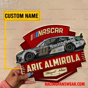 Aric Almirola Nascar Racing Customize Name Home Cut Metal Signs 2 Nascar store - Loyal fans of Aric Almirola's Cut Metal Signs:vintage nascar racing suit,uniform,apparel,shirts,merch,hoodie,jackets,shorts,sweatshirt,outfits,clothes