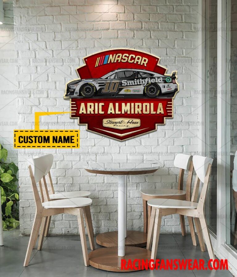 Nascar store - Loyal fans of Aric Almirola's Cut Metal Signs:vintage nascar racing suit,uniform,apparel,shirts,merch,hoodie,jackets,shorts,sweatshirt,outfits,clothes