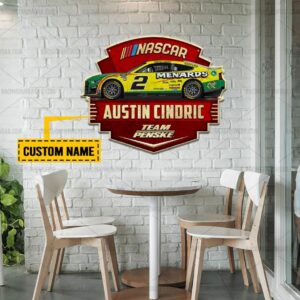 Nascar store - Loyal fans of Austin Cindric's Cut Metal Signs:vintage nascar racing suit,uniform,apparel,shirts,merch,hoodie,jackets,shorts,sweatshirt,outfits,clothes