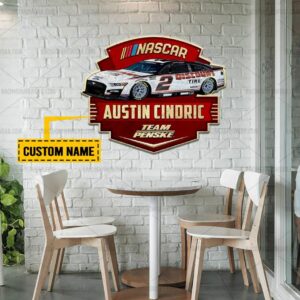 Nascar store - Loyal fans of Austin Cindric's Cut Metal Signs:vintage nascar racing suit,uniform,apparel,shirts,merch,hoodie,jackets,shorts,sweatshirt,outfits,clothes