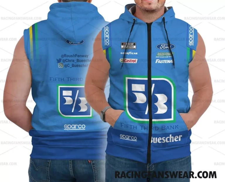 Nascar store - Loyal fans of Chris Buescher's Unisex Sleeveless Hoodie,Unisex Hooded T-Shirt,Kid Sleeveless Hoodie,Kid Hooded T-Shirts:vintage nascar racing suit,uniform,apparel,shirts,merch,hoodie,jackets,shorts,sweatshirt,outfits,clothes