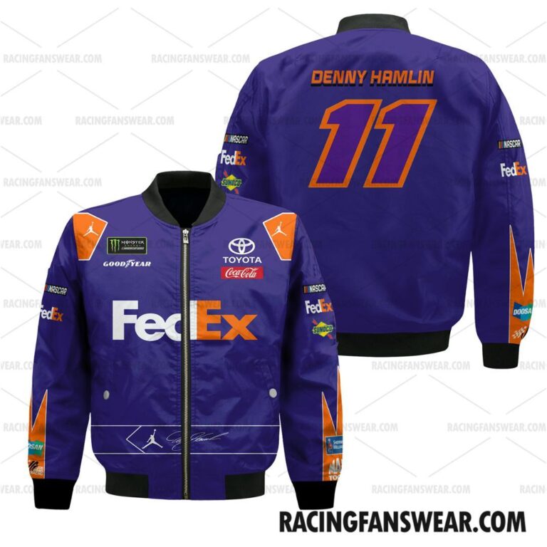 Nascar store - Loyal fans of Denny Hamlin's Bomber Jacket,Unisex Thick Coat,Unisex Sleeveless Hoodie,Unisex Hooded T-Shirt,Kid Sleeveless Hoodie,Kid Hooded T-Shirts,Kid Thick Coat:vintage nascar racing suit,uniform,apparel,shirts,merch,hoodie,jackets,shorts,sweatshirt,outfits,clothes