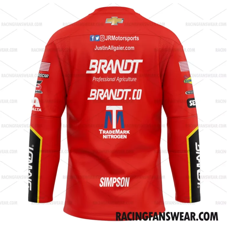 Nascar store - Loyal fans of Justin Allgaier's Men's Hockey Jerseys,WoMen's Hockey Jerseys,Youth's Hockey Jerseys:vintage nascar racing suit,uniform,apparel,shirts,merch,hoodie,jackets,shorts,sweatshirt,outfits,clothes