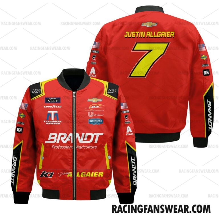 Nascar store - Loyal fans of Justin Allgaier's Bomber Jacket,Unisex Thick Coat,Unisex Sleeveless Hoodie,Unisex Hooded T-Shirt,Kid Sleeveless Hoodie,Kid Hooded T-Shirts,Kid Thick Coat:vintage nascar racing suit,uniform,apparel,shirts,merch,hoodie,jackets,shorts,sweatshirt,outfits,clothes