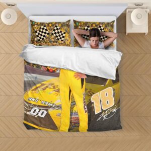 Kyle Busch Nascar Racing Custom Name and Number Bedding Duvet Cover + 1|2 Pillow Cases 4 Nascar store - Loyal fans of Kyle Busch's Bedding Duvet Cover + 1/2 Pillow Cases:vintage nascar racing suit,uniform,apparel,shirts,merch,hoodie,jackets,shorts,sweatshirt,outfits,clothes