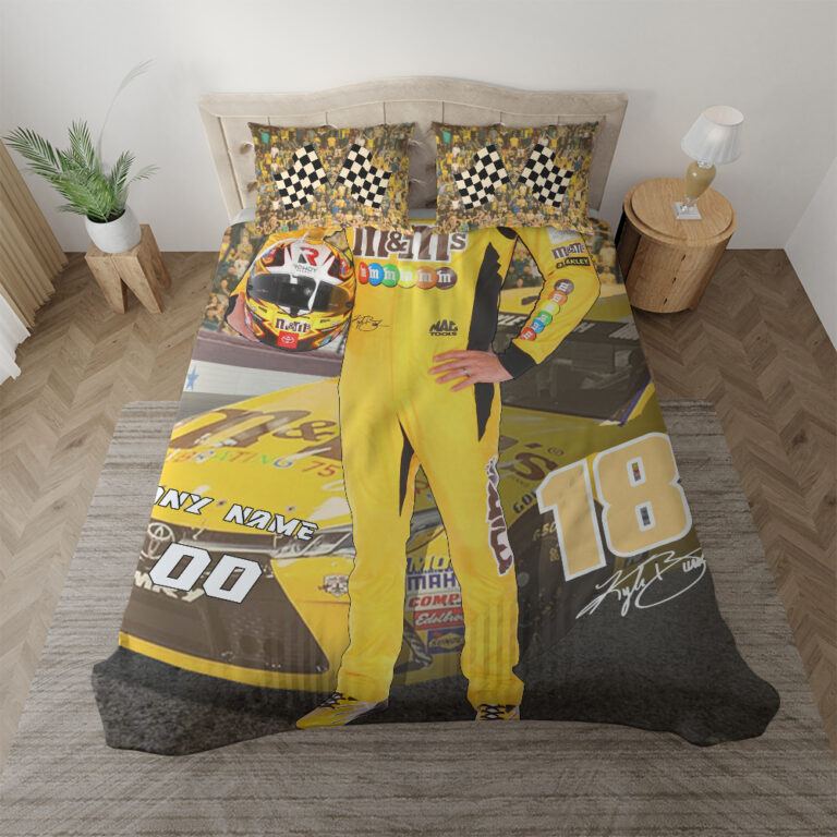 Nascar store - Loyal fans of Kyle Busch's Bedding Duvet Cover + 1/2 Pillow Cases:vintage nascar racing suit,uniform,apparel,shirts,merch,hoodie,jackets,shorts,sweatshirt,outfits,clothes