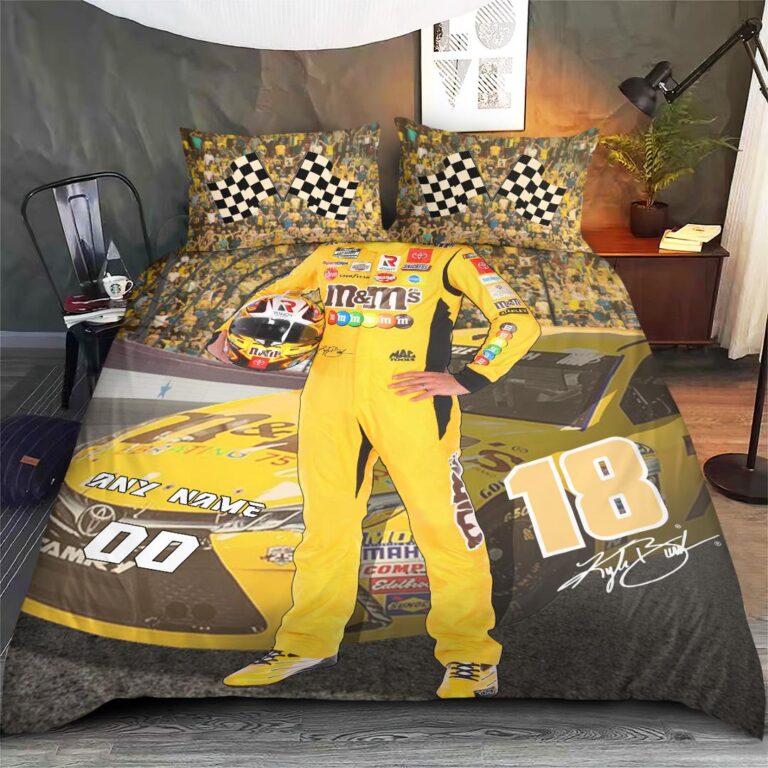 Nascar store - Loyal fans of Kyle Busch's Bedding Duvet Cover + 1/2 Pillow Cases:vintage nascar racing suit,uniform,apparel,shirts,merch,hoodie,jackets,shorts,sweatshirt,outfits,clothes