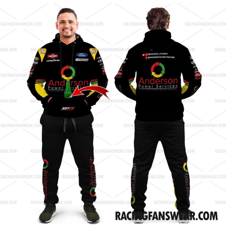 Nascar store - Loyal fans of Mason Massey's Combo Unisex Pop Top Hoodie + Unisex Long Pants,Unisex Pop Top Hoodie,Unisex Long Pants:vintage nascar racing suit,uniform,apparel,shirts,merch,hoodie,jackets,shorts,sweatshirt,outfits,clothes