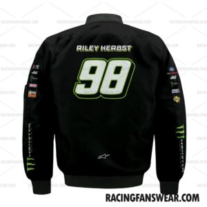 Nascar store - Loyal fans of Riley Herbst's Bomber Jacket,Unisex Thick Coat,Unisex Sleeveless Hoodie,Unisex Hooded T-Shirt,Kid Sleeveless Hoodie,Kid Hooded T-Shirts,Kid Thick Coat:vintage nascar racing suit,uniform,apparel,shirts,merch,hoodie,jackets,shorts,sweatshirt,outfits,clothes