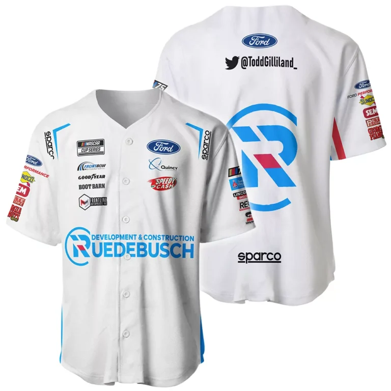 Nascar store - Loyal fans of Todd Gilliland's Unisex Baseball Jerseys,Kid Baseball Jerseys,Youth Baseball Jerseys:vintage nascar racing suit,uniform,apparel,shirts,merch,hoodie,jackets,shorts,sweatshirt,outfits,clothes