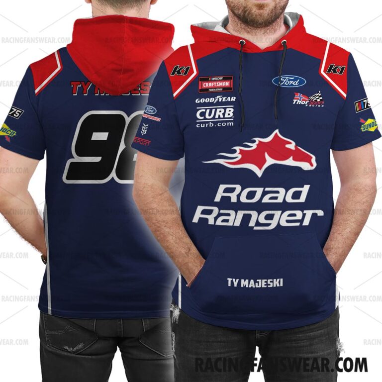 Nascar store - Loyal fans of Ty Majeski's Bomber Jacket,Unisex Thick Coat,Unisex Sleeveless Hoodie,Unisex Hooded T-Shirt,Kid Sleeveless Hoodie,Kid Hooded T-Shirts,Kid Thick Coat:vintage nascar racing suit,uniform,apparel,shirts,merch,hoodie,jackets,shorts,sweatshirt,outfits,clothes