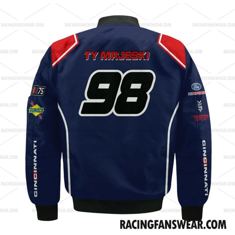 Nascar store - Loyal fans of Ty Majeski's Bomber Jacket,Unisex Thick Coat,Unisex Sleeveless Hoodie,Unisex Hooded T-Shirt,Kid Sleeveless Hoodie,Kid Hooded T-Shirts,Kid Thick Coat:vintage nascar racing suit,uniform,apparel,shirts,merch,hoodie,jackets,shorts,sweatshirt,outfits,clothes