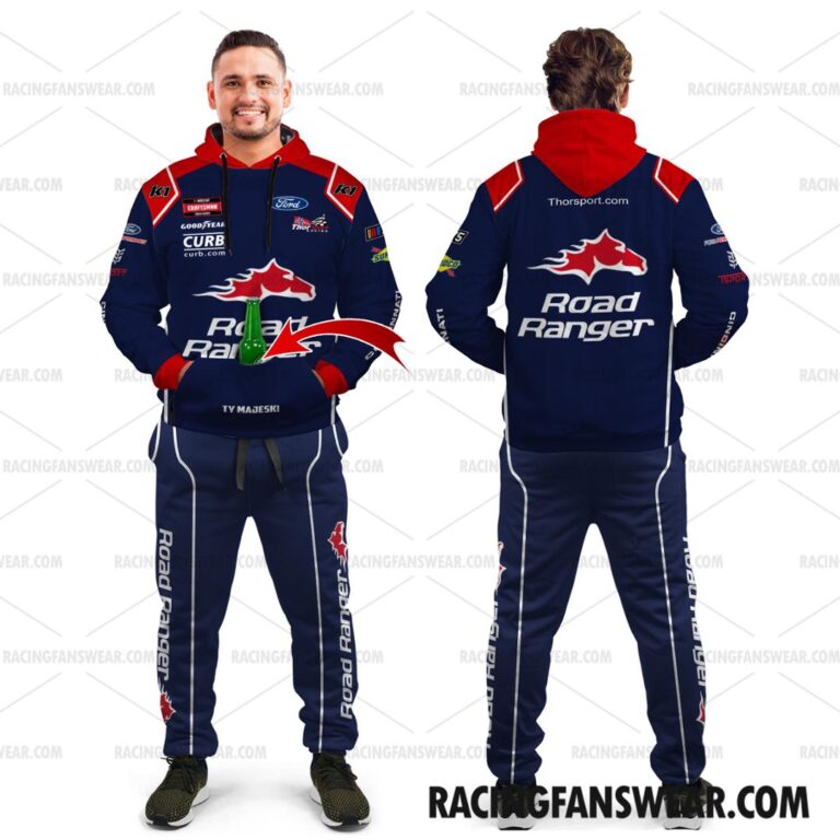 Nascar store - Loyal fans of Ty Majeski's Combo Unisex Pop Top Hoodie + Unisex Long Pants,Unisex Pop Top Hoodie,Unisex Long Pants:vintage nascar racing suit,uniform,apparel,shirts,merch,hoodie,jackets,shorts,sweatshirt,outfits,clothes