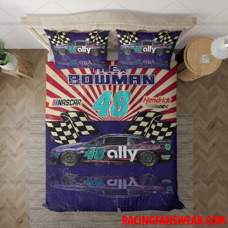 Nascar store - Loyal fans of Alex Bowman's Bedding Duvet Cover + 1/2 Pillow Cases,Blanket Microfiber Fleece,Blanket Premium Sherpa:vintage nascar racing suit,uniform,apparel,shirts,merch,hoodie,jackets,shorts,sweatshirt,outfits,clothes