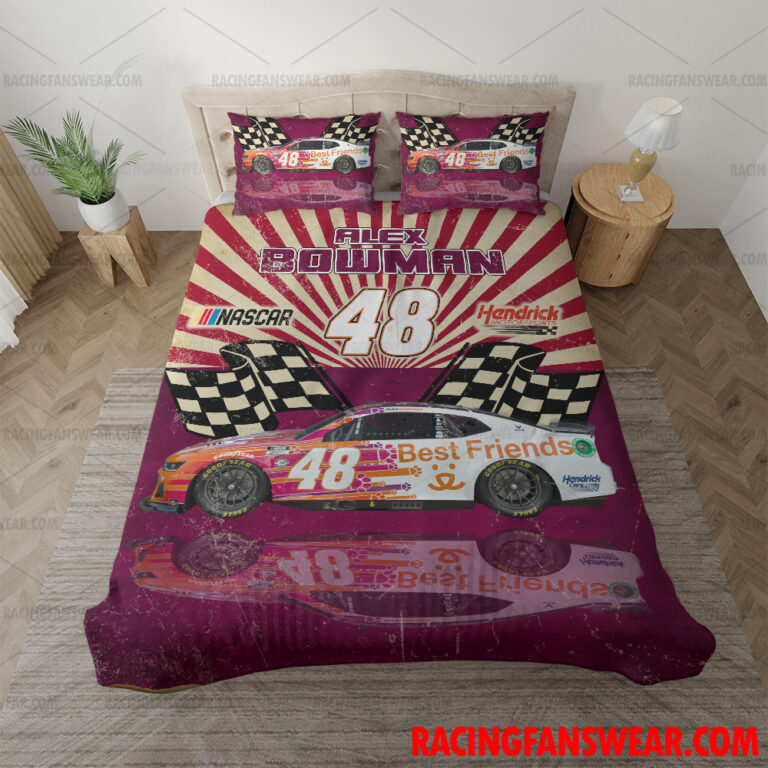 Nascar store - Loyal fans of Alex Bowman's Bedding Duvet Cover + 1/2 Pillow Cases,Blanket Microfiber Fleece,Blanket Premium Sherpa:vintage nascar racing suit,uniform,apparel,shirts,merch,hoodie,jackets,shorts,sweatshirt,outfits,clothes