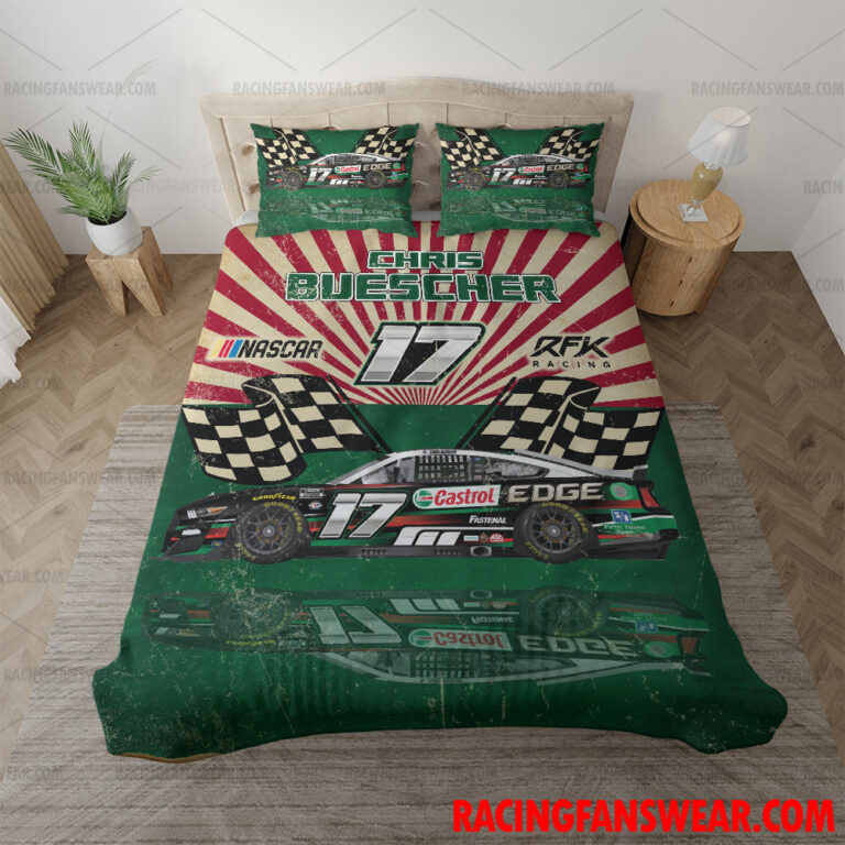 Nascar store - Loyal fans of Chris Buescher's Bedding Duvet Cover + 1/2 Pillow Cases,Blanket Microfiber Fleece,Blanket Premium Sherpa:vintage nascar racing suit,uniform,apparel,shirts,merch,hoodie,jackets,shorts,sweatshirt,outfits,clothes