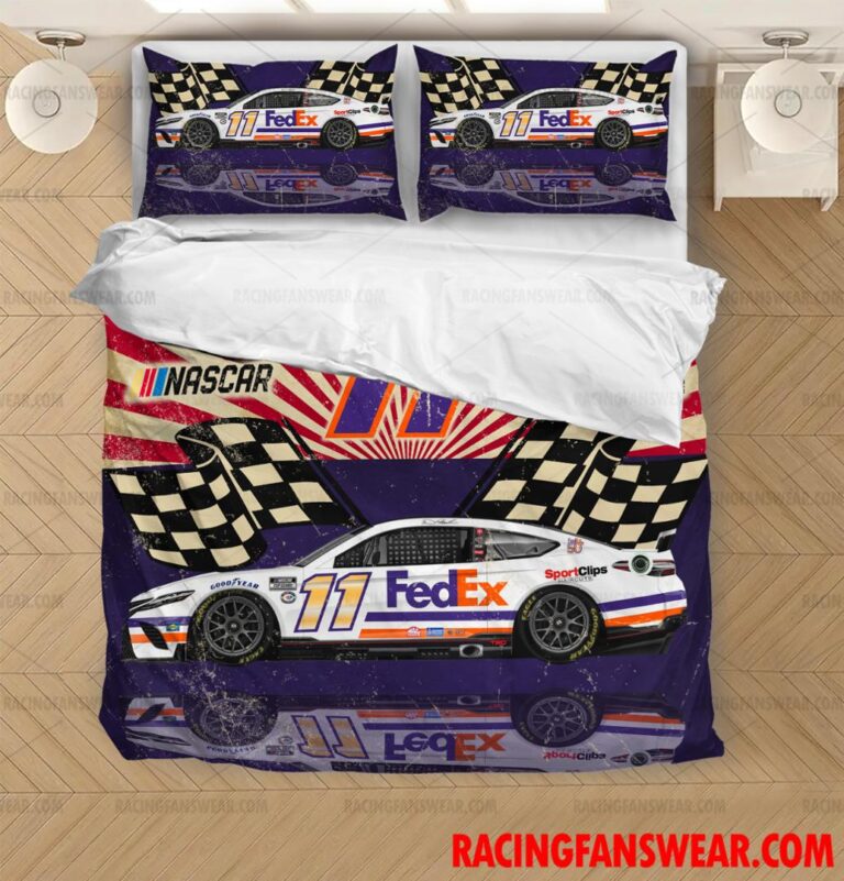 Nascar store - Loyal fans of Denny Hamlin's Bedding Duvet Cover + 1/2 Pillow Cases,Blanket Microfiber Fleece,Blanket Premium Sherpa:vintage nascar racing suit,uniform,apparel,shirts,merch,hoodie,jackets,shorts,sweatshirt,outfits,clothes