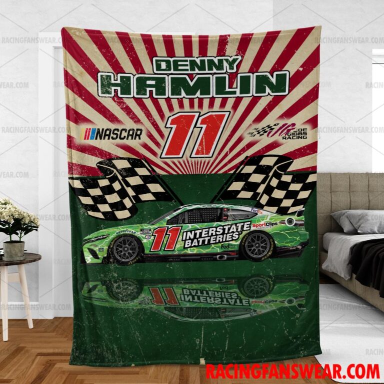 Nascar store - Loyal fans of Denny Hamlin's Bedding Duvet Cover + 1/2 Pillow Cases,Blanket Microfiber Fleece,Blanket Premium Sherpa:vintage nascar racing suit,uniform,apparel,shirts,merch,hoodie,jackets,shorts,sweatshirt,outfits,clothes