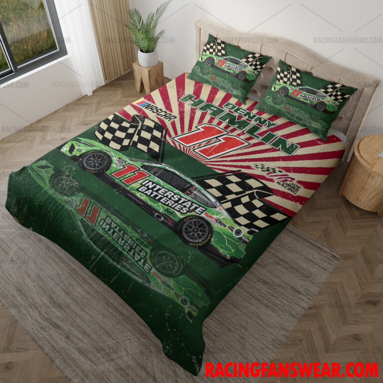 Nascar store - Loyal fans of Denny Hamlin's Bedding Duvet Cover + 1/2 Pillow Cases,Blanket Microfiber Fleece,Blanket Premium Sherpa:vintage nascar racing suit,uniform,apparel,shirts,merch,hoodie,jackets,shorts,sweatshirt,outfits,clothes