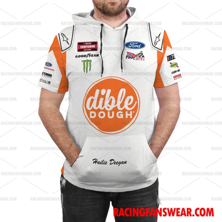 Nascar store - Loyal fans of Hailie Deegan's Bomber Jacket,Unisex Thick Coat,Unisex Sleeveless Hoodie,Unisex Hooded T-Shirt,Kid Sleeveless Hoodie,Kid Hooded T-Shirts,Kid Thick Coat:vintage nascar racing suit,uniform,apparel,shirts,merch,hoodie,jackets,shorts,sweatshirt,outfits,clothes