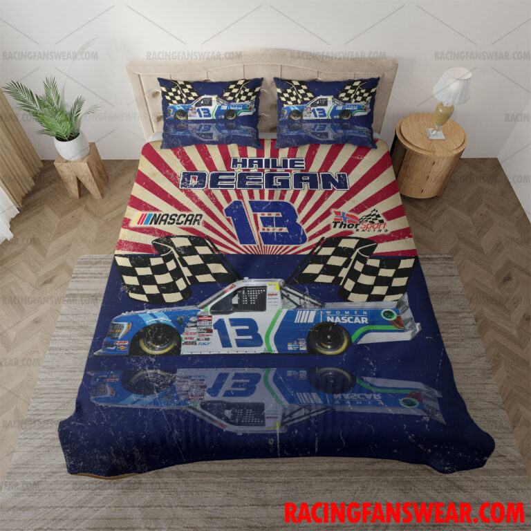 Nascar store - Loyal fans of Hailie Deegan's Bedding Duvet Cover + 1/2 Pillow Cases,Blanket Microfiber Fleece,Blanket Premium Sherpa:vintage nascar racing suit,uniform,apparel,shirts,merch,hoodie,jackets,shorts,sweatshirt,outfits,clothes