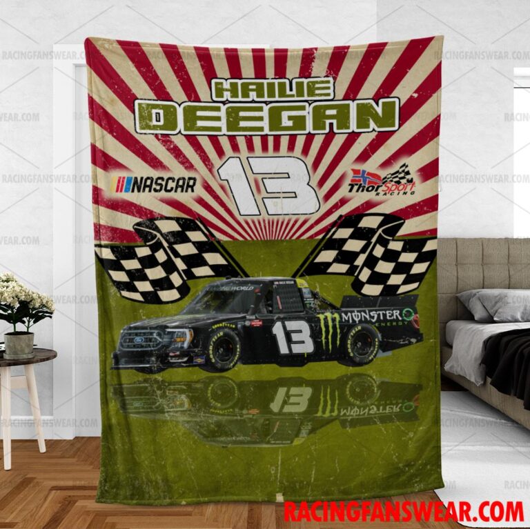 Nascar store - Loyal fans of Hailie Deegan's Bedding Duvet Cover + 1/2 Pillow Cases,Blanket Microfiber Fleece,Blanket Premium Sherpa:vintage nascar racing suit,uniform,apparel,shirts,merch,hoodie,jackets,shorts,sweatshirt,outfits,clothes