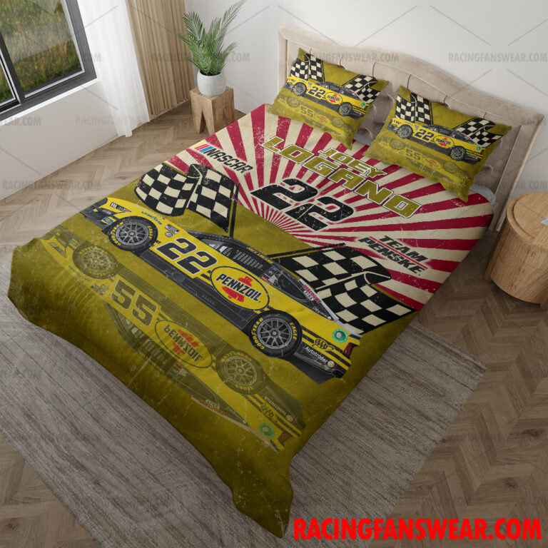 Nascar store - Loyal fans of Joey Logano's Bedding Duvet Cover + 1/2 Pillow Cases,Blanket Microfiber Fleece,Blanket Premium Sherpa:vintage nascar racing suit,uniform,apparel,shirts,merch,hoodie,jackets,shorts,sweatshirt,outfits,clothes