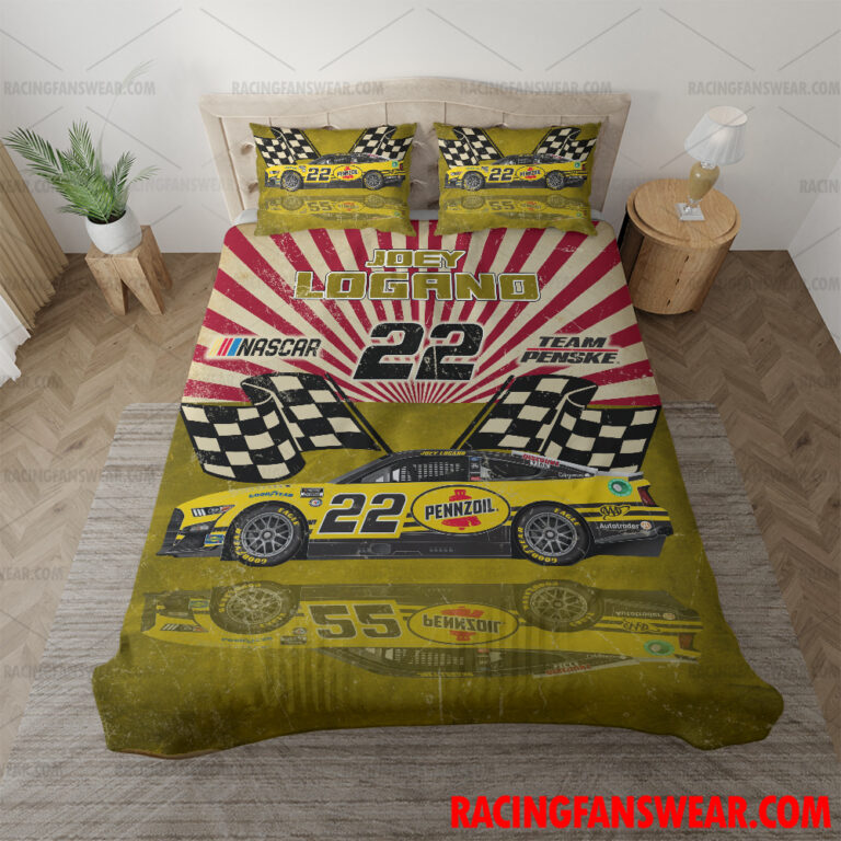 Nascar store - Loyal fans of Joey Logano's Bedding Duvet Cover + 1/2 Pillow Cases,Blanket Microfiber Fleece,Blanket Premium Sherpa:vintage nascar racing suit,uniform,apparel,shirts,merch,hoodie,jackets,shorts,sweatshirt,outfits,clothes