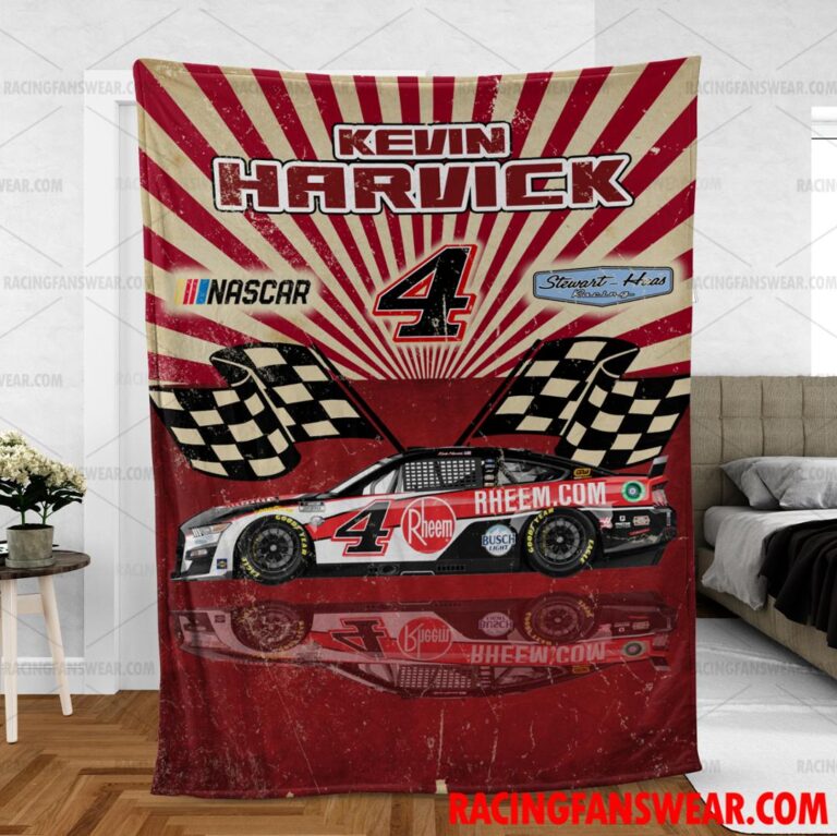 Nascar store - Loyal fans of Kevin Harvick's Bedding Duvet Cover + 1/2 Pillow Cases,Blanket Microfiber Fleece,Blanket Premium Sherpa:vintage nascar racing suit,uniform,apparel,shirts,merch,hoodie,jackets,shorts,sweatshirt,outfits,clothes