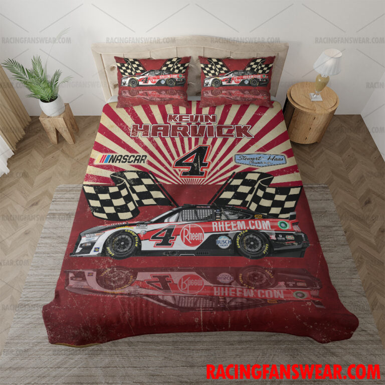 Nascar store - Loyal fans of Kevin Harvick's Bedding Duvet Cover + 1/2 Pillow Cases,Blanket Microfiber Fleece,Blanket Premium Sherpa:vintage nascar racing suit,uniform,apparel,shirts,merch,hoodie,jackets,shorts,sweatshirt,outfits,clothes