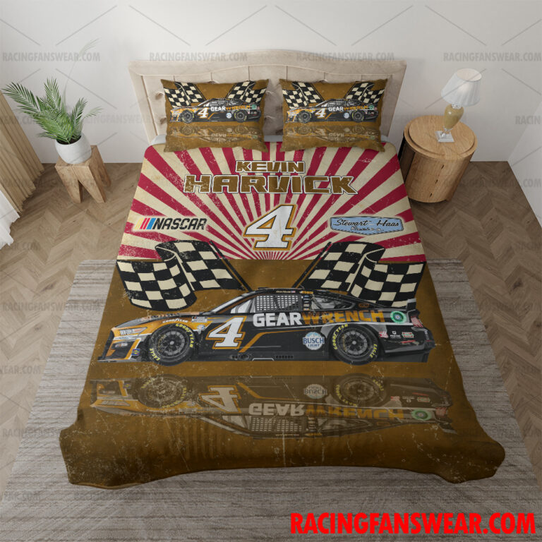 Nascar store - Loyal fans of Kevin Harvick's Bedding Duvet Cover + 1/2 Pillow Cases,Blanket Microfiber Fleece,Blanket Premium Sherpa:vintage nascar racing suit,uniform,apparel,shirts,merch,hoodie,jackets,shorts,sweatshirt,outfits,clothes