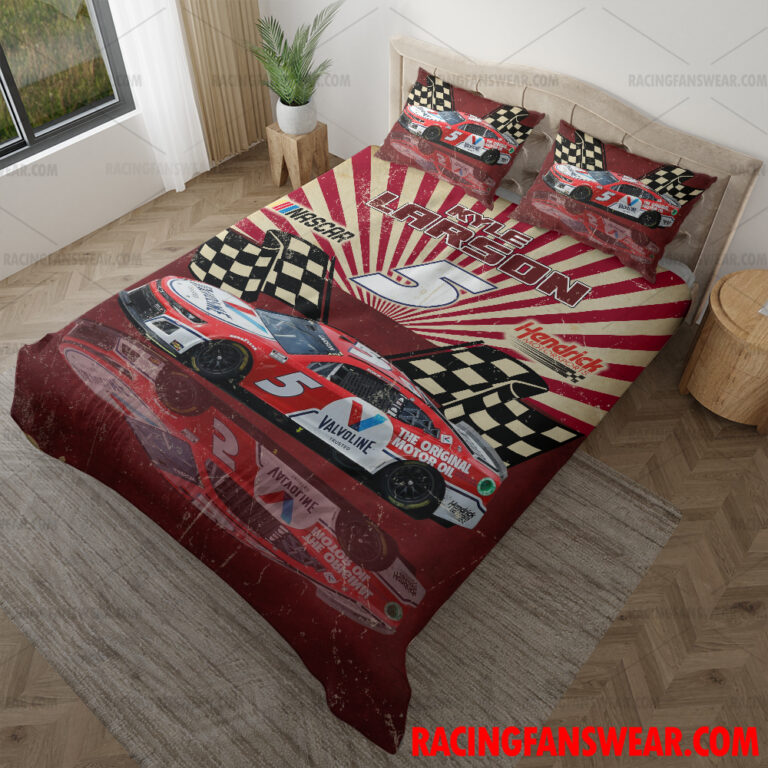 Nascar store - Loyal fans of Kyle Larson's Bedding Duvet Cover + 1/2 Pillow Cases,Blanket Microfiber Fleece,Blanket Premium Sherpa:vintage nascar racing suit,uniform,apparel,shirts,merch,hoodie,jackets,shorts,sweatshirt,outfits,clothes