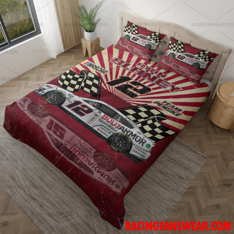 Nascar store - Loyal fans of Ryan Blaney's Bedding Duvet Cover + 1/2 Pillow Cases,Blanket Microfiber Fleece,Blanket Premium Sherpa:vintage nascar racing suit,uniform,apparel,shirts,merch,hoodie,jackets,shorts,sweatshirt,outfits,clothes