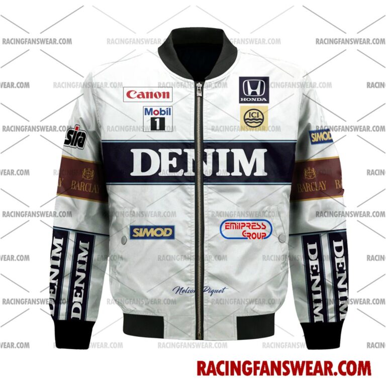 Formula One store - Loyal fans of Nelson Piquet's Bomber Jacket,Unisex Thick Coat,Unisex Sleeveless Hoodie,Unisex Hooded T-Shirt,Kid Sleeveless Hoodie,Kid Hooded T-Shirts,Kid Thick Coat:vintage formula one racing suit,uniform,apparel,shirts,merch,hoodie,jackets,shorts,sweatshirt,outfits,clothes