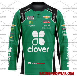 Kyle Larson Nascar Racing 2020 Clover Uniform Apparel Clothes Baseball Jersey Hockey Jersey 3 Nascar store - Loyal fans of Kyle Larson's Unisex Baseball Jerseys,Kid Baseball Jerseys,Youth Baseball Jerseys,Men's Hockey Jerseys,WoMen's Hockey Jerseys,Youth's Hockey Jerseys:vintage nascar racing suit,uniform,apparel,shirts,merch,hoodie,jackets,shorts,sweatshirt,outfits,clothes