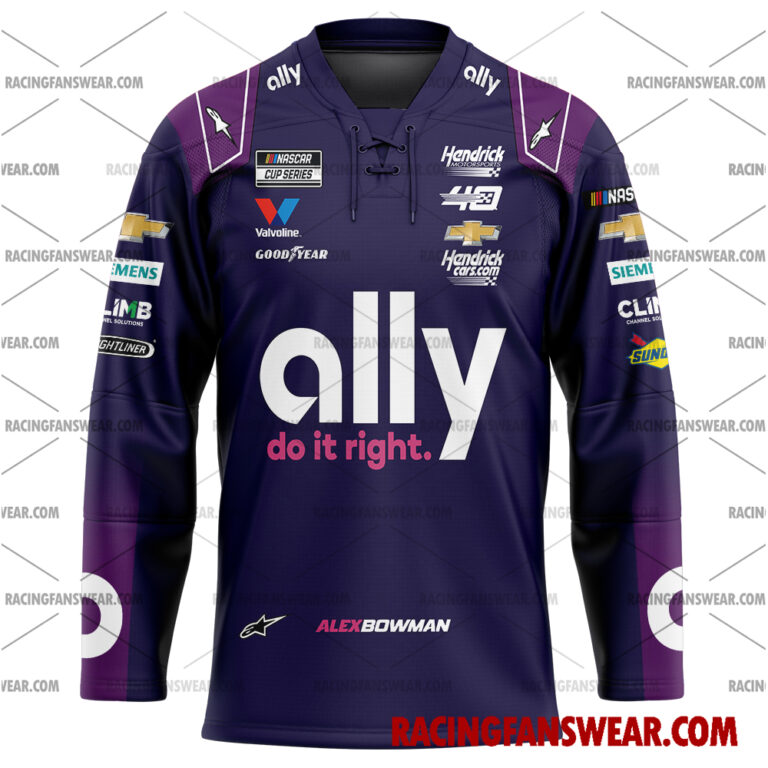 Nascar store - Loyal fans of Alex Bowman's Men's Baseball Jersey,Women's Baseball Jersey,Kid's Baseball Jersey,Men's Hockey Jerseys,WoMen's Hockey Jerseys,Youth's Hockey Jerseys:vintage nascar racing suit,uniform,apparel,shirts,merch,hoodie,jackets,shorts,sweatshirt,outfits,clothes