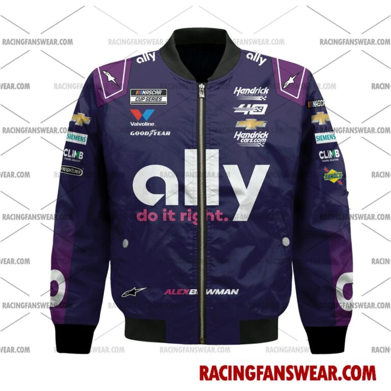 Nascar store - Loyal fans of Alex Bowman's Bomber Jacket,Unisex Thick Coat,Unisex Sleeveless Hoodie,Unisex Hooded T-Shirt,Kid Sleeveless Hoodie,Kid Hooded T-Shirts,Kid Thick Coat:vintage nascar racing suit,uniform,apparel,shirts,merch,hoodie,jackets,shorts,sweatshirt,outfits,clothes