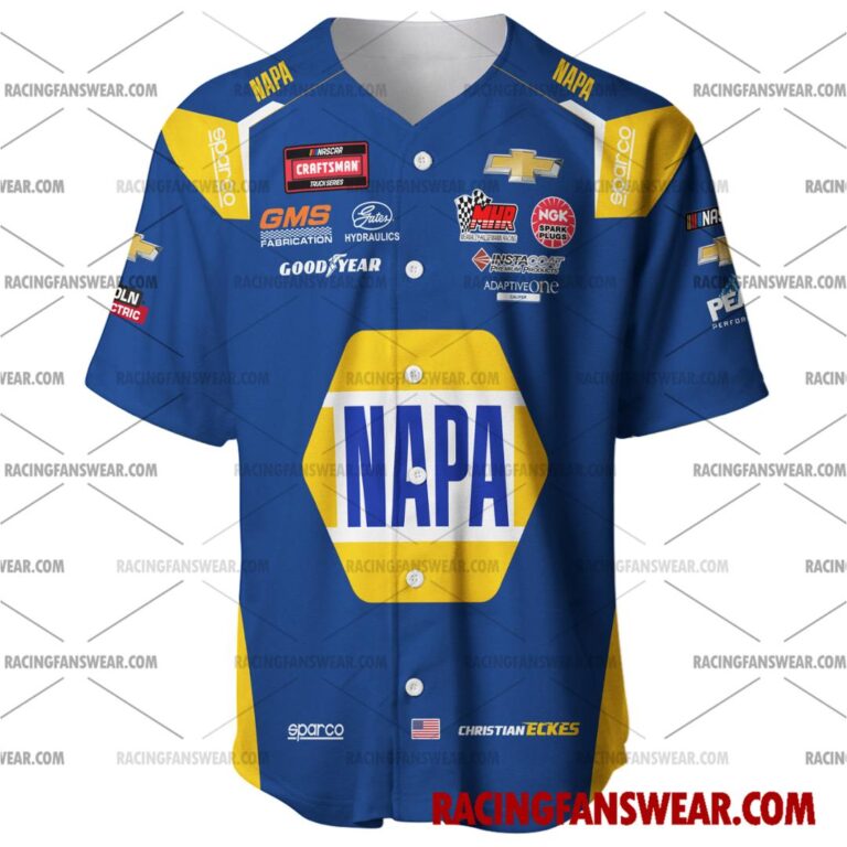 Nascar store - Loyal fans of Christian Eckes's Men's Baseball Jersey,Women's Baseball Jersey,Kid's Baseball Jersey,Men's Hockey Jerseys,WoMen's Hockey Jerseys,Youth's Hockey Jerseys:vintage nascar racing suit,uniform,apparel,shirts,merch,hoodie,jackets,shorts,sweatshirt,outfits,clothes