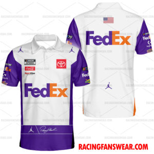 Denny Hamlin Nascar 2023 FedEx Racing Uniform Apparel Clothes Hawaiian Polo Shirts 3 Nascar store - Loyal fans of Denny Hamlin's Unisex Hawaiian Shirt,Unisex Polo Shirt,Kid Hawaiian Shirt,Kid Polo Shirt:vintage nascar racing suit,uniform,apparel,shirts,merch,hoodie,jackets,shorts,sweatshirt,outfits,clothes