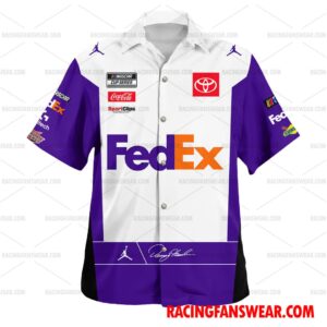 Denny Hamlin Nascar 2023 FedEx Racing Uniform Apparel Clothes Hawaiian Polo Shirts 1 Nascar store - Loyal fans of Denny Hamlin's Unisex Hawaiian Shirt,Unisex Polo Shirt,Kid Hawaiian Shirt,Kid Polo Shirt:vintage nascar racing suit,uniform,apparel,shirts,merch,hoodie,jackets,shorts,sweatshirt,outfits,clothes