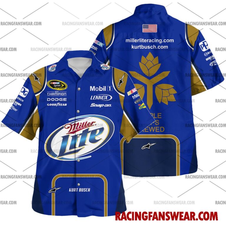 Nascar store - Loyal fans of Kurt Busch's Unisex Hawaiian Shirt,Unisex Polo Shirt,Kid Hawaiian Shirt,Kid Polo Shirt:vintage nascar racing suit,uniform,apparel,shirts,merch,hoodie,jackets,shorts,sweatshirt,outfits,clothes