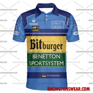 Michael Schumacher Formula One Racing 1995 Bitburger Uniform Apparel Clothes Hawaiian Polo Shirts 4 Formula One store - Loyal fans of Michael Schumacher's Unisex Hawaiian Shirt,Unisex Polo Shirt,Kid Hawaiian Shirt,Kid Polo Shirt:vintage formula one racing suit,uniform,apparel,shirts,merch,hoodie,jackets,shorts,sweatshirt,outfits,clothes